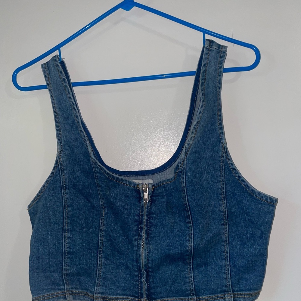 Forever 21 Blue Denim Top